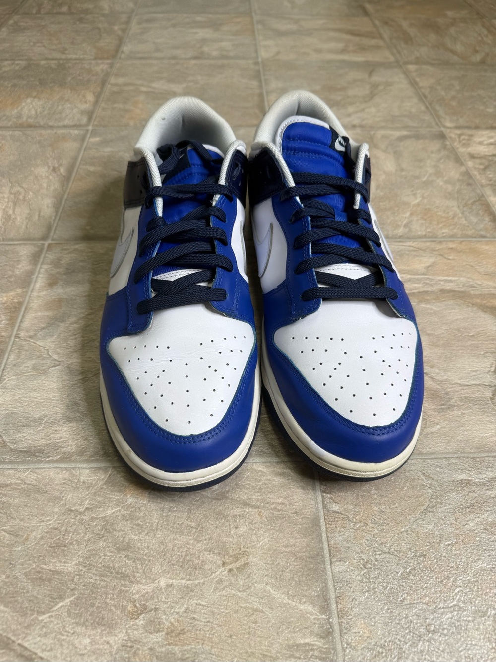 Nike Dunk Low Football Grey Game Royal Mens Shoe Size 15 Blue FQ8826-100 Preown